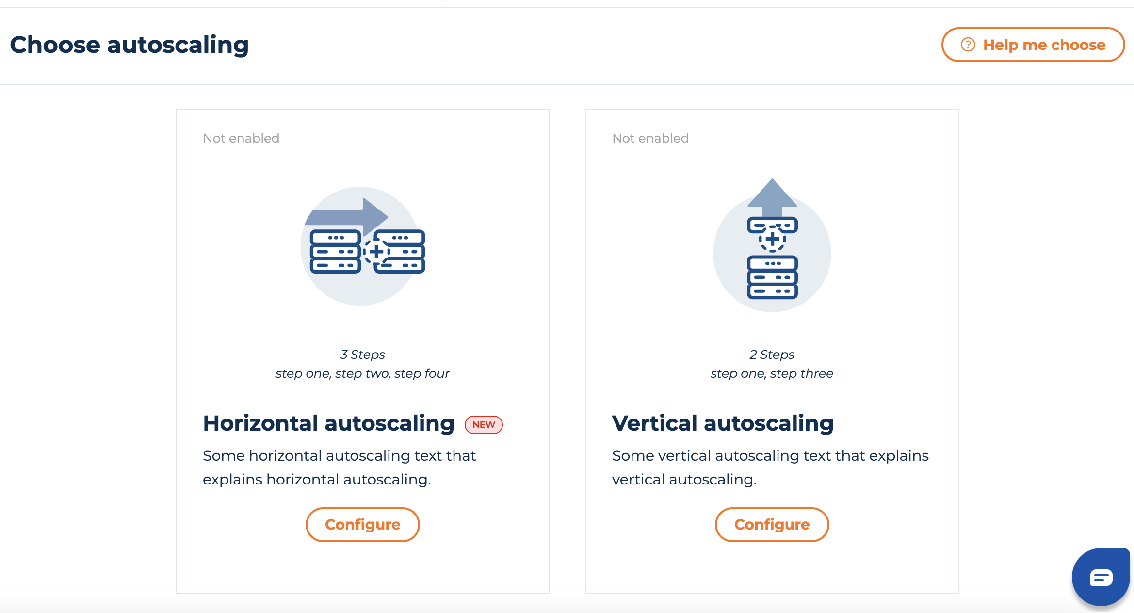 Choose autoscaling options