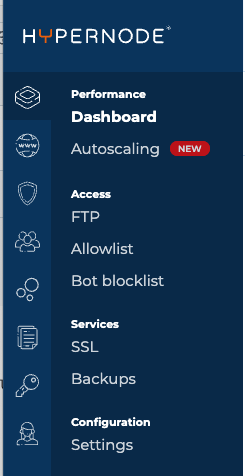 SSL side bar list screenshot